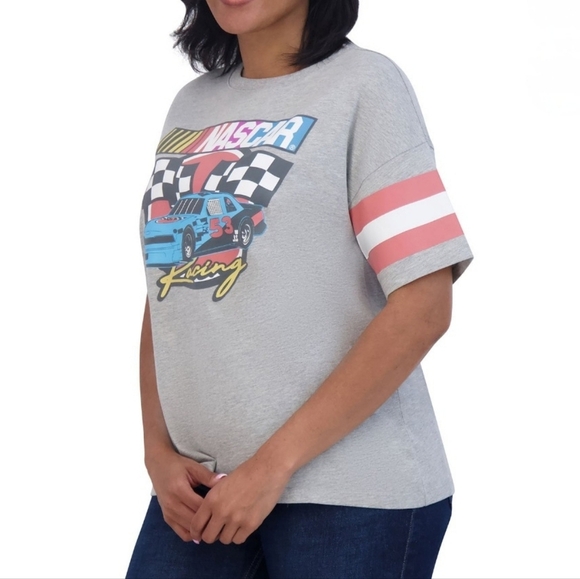 NASCAR Racing Licensed Varsity Graphic Tee Grey M - Picture 3 of 10